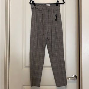 High Waisted Paperbag Ankle Pant